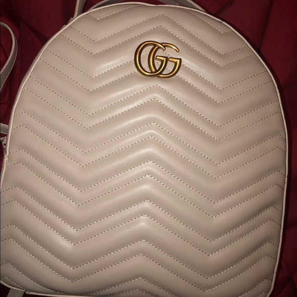 white gucci backpack